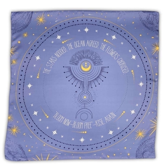 Bloom Free Scarf Lavender Celestial Design by Smartass & Sass - Picture 1 of 2